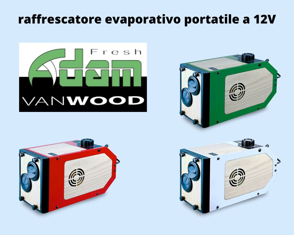 raffrescatore evaporativo portatile a 12V ADAMFRESH VANWOOD