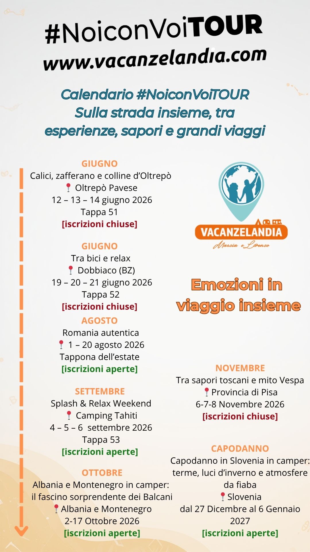 calendario noiconvoitour primavera estate2026 rev5