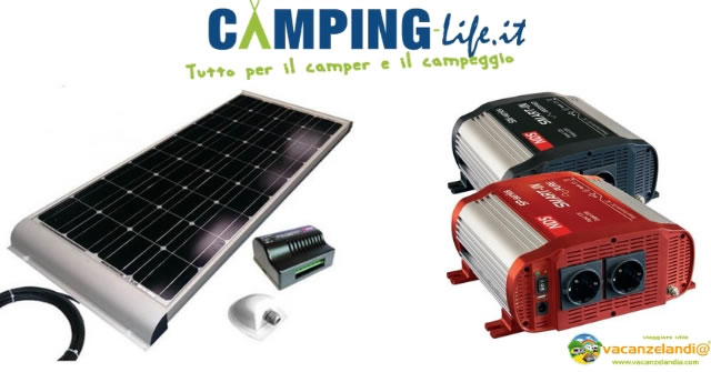 Camping life inverter moduli fotovoltaici camper